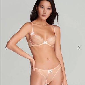 Agent Provocateur Lorna Plunge Underwire Bra and Panty Set